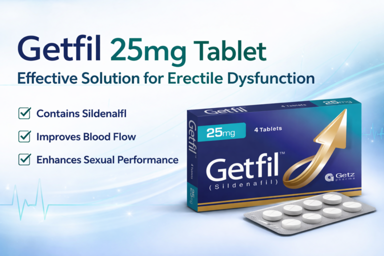 Getfil 25mg Tablet for Erectile Dysfunction | Sildenafil by Getz Pharma